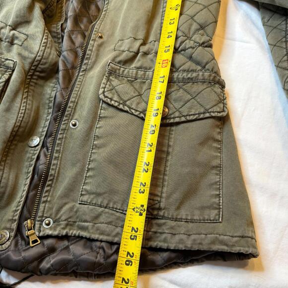 Vintage Women's Green Utility Military Jacket Guess Los Angeles Sz S - Picture 13 of 15